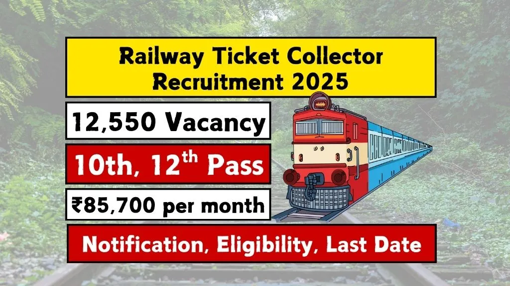 Railway Ticket Collector Recruitment 2025